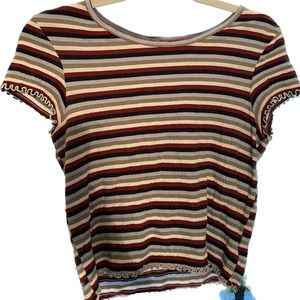 American Eagle short sleeve stripped top